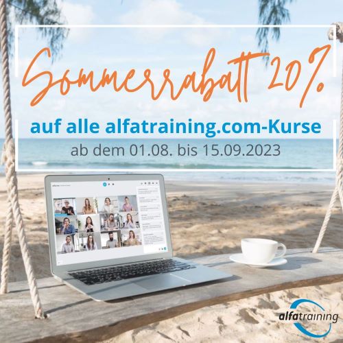 20%-Sommerrabatt auf Kurse